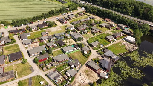Campingplatz Drohnenaufnahme