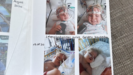 Mia nach einem Anfall mit Atemaussetzer