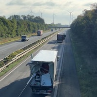Der beschädigte LKW