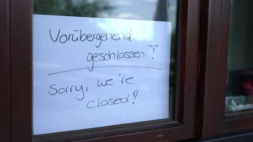 "Vorübergehend geschlossen" Schild 