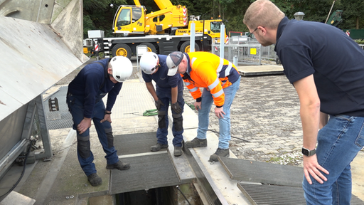 Die Baustelle an der Möhnetalsperre 