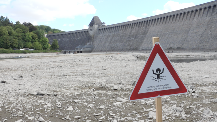 Die Baustelle an der Möhnetalsperre 