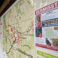 Die Karte mit dem Vermisstenaushang