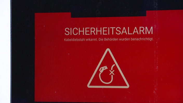 Warnhinweis zu Kabeldiebstahl