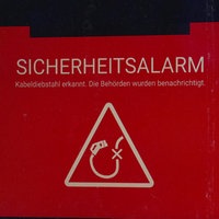 Warnhinweis zu Kabeldiebstahl