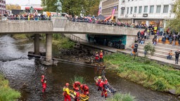 Das Bild zeigt einen Übungseinsatz des Katastrophenschutz-Teams.