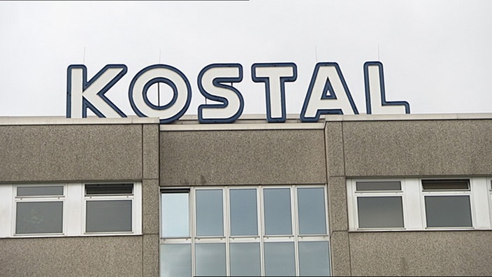 Schriftzug am Gebäude der Firma Kostal in Lüdenscheid