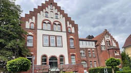 Frontansicht des geschlossenen Evangelischen Krankenhaus Münster