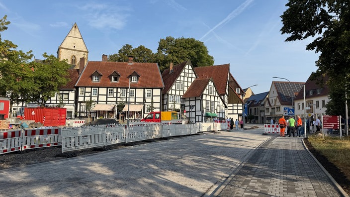 Der freie Teil der Langen Straße in Halle