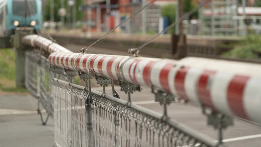 Schranke am Bahnübergang Kirchlengern