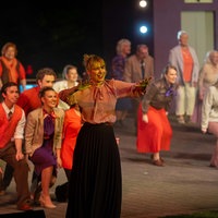 Deaf Performerin Laura-Levita Valytė bei "Shrek - Das Musical"