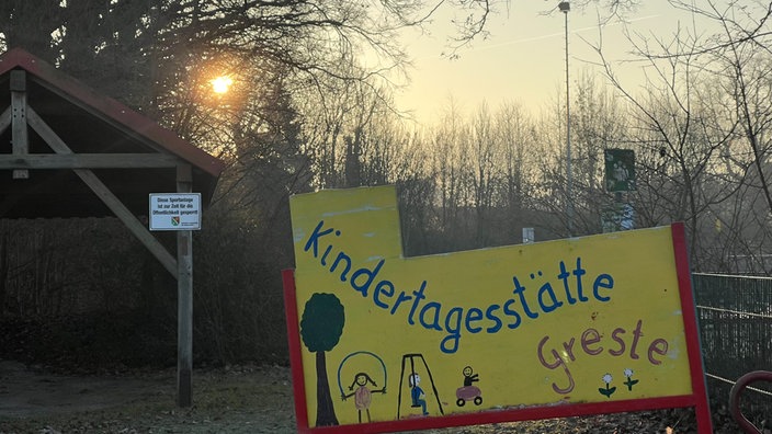 Schild der Kita Greste