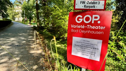 Hinweis auf Dreharbeiten