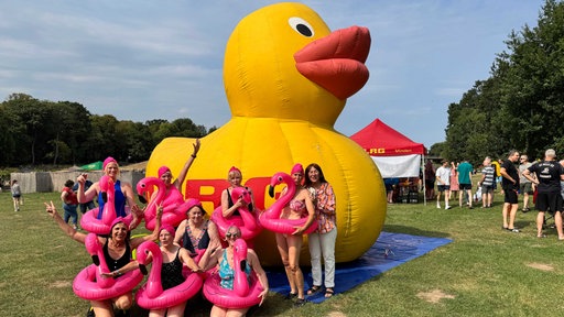 Spaß beim Weserschwimmen in Minden