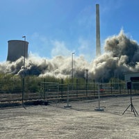 Das Kesselhaus des Kraftwerks Ibbenbüren wurde gesprengt
