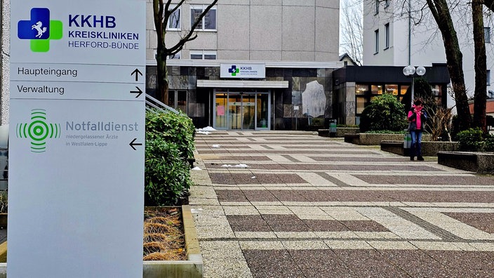 Das Lukas-Krankenhaus in Bünde von außen