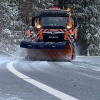 Schneepflug im Einsatz
