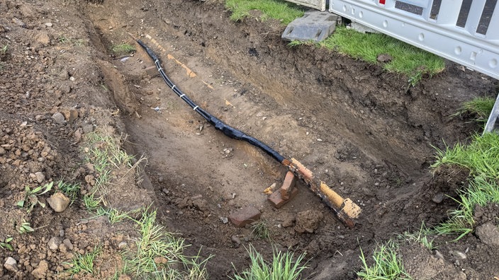Freigelegtes Kabel