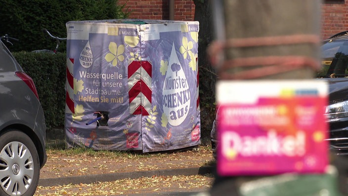 Ein Sack der Muenster schenkt aus Aktion