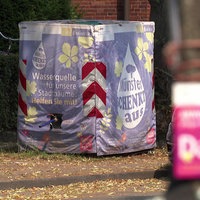 Ein Sack der Muenster schenkt aus Aktion