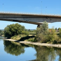 Niedrigwasser in Vlotho an der Weser