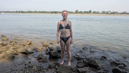 Kim Raades am Paradiesstrand in Düsseldorf
