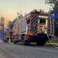 Mehrere Löschfahrzeuge der Feuerwehr im Einsatz