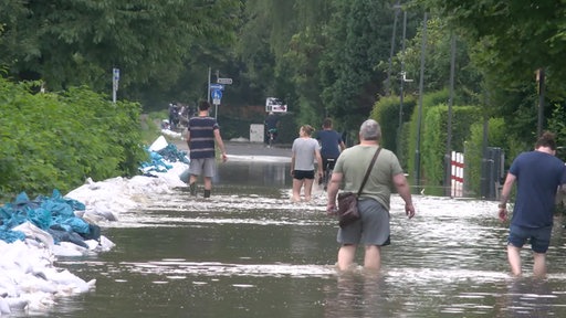 Überschwemmungen in Düsseldorf Vennhausen
