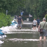 Überschwemmungen in Düsseldorf Vennhausen