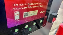 E-Auto Ladestation von e.on mit der Aufschrift für 0,61€/kWh laden über die E.ON Drive Comfort App