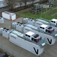 Ein Luftbild des Großbatteriespeichers in Alsdorf