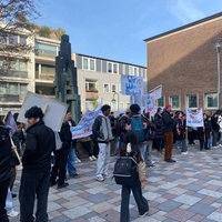 Demonstration der Schüler der Hauptschule
