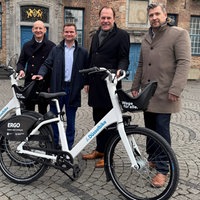 Die Stadt Düsseldorf hat das neue Fahrrad-Leihsystem "Düsselbike" vorgestellt