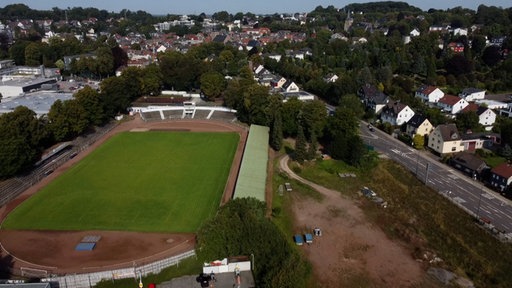 Fußballstadion aus der Vogelperspektive