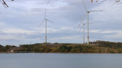 Zu sehen ist der Windpark.