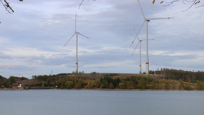 Zu sehen ist der Windpark.