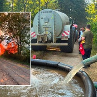 Landwirte haben beim Brand in Bergheim geholfen.