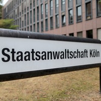 Schild der Staatsanwaltschaft Köln