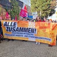 Demo zum Warnstreik Uniklinik Düsseldorf 