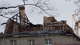 Schloss Hardenberg in Velbert: Eingestürztes Dach wird abgetragen