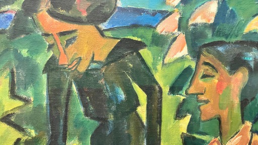 Das Bild "Zwei Frauen im Grünen" von 1914