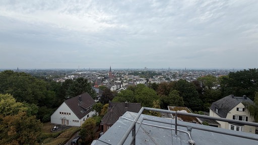 Wolkiger Himmel über einer Stadt