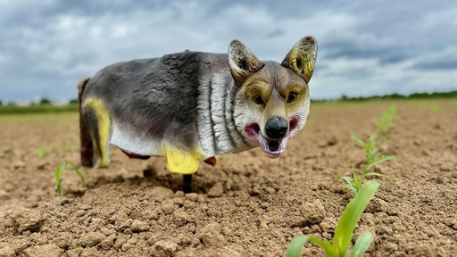 Wolfsatrappe auf einem Feld