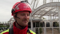 Höhenretter vor Riesenrad im Ruhrpark Bochum