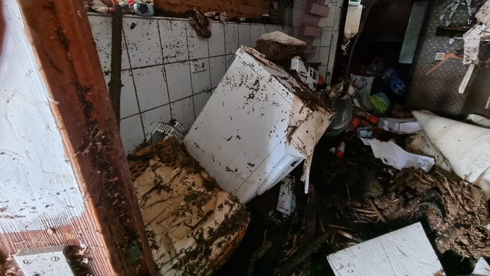 Flutschäden im Haus von Familie Hauck: Der Keller stand damals komplett unter Wasser.  