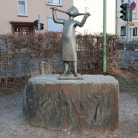 Bronze-Statue in Form von Pippi Langstrumpf