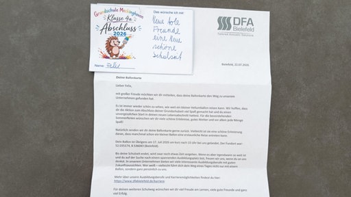 Der Brief der Bielefelder Firma an Felix