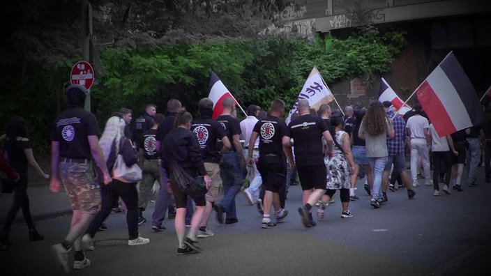 Demonstration von Rechtsextremen in Essen Kray