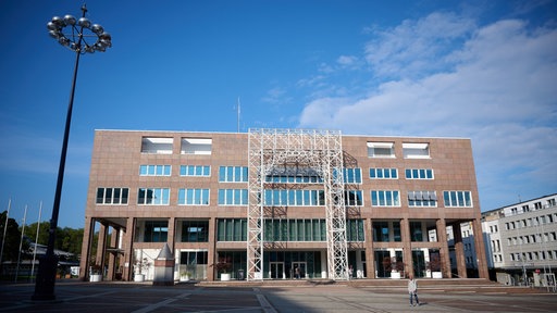 Rathaus der Stadt Dortmund von oben