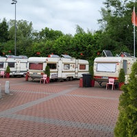 Herzen auf Wohnwagen